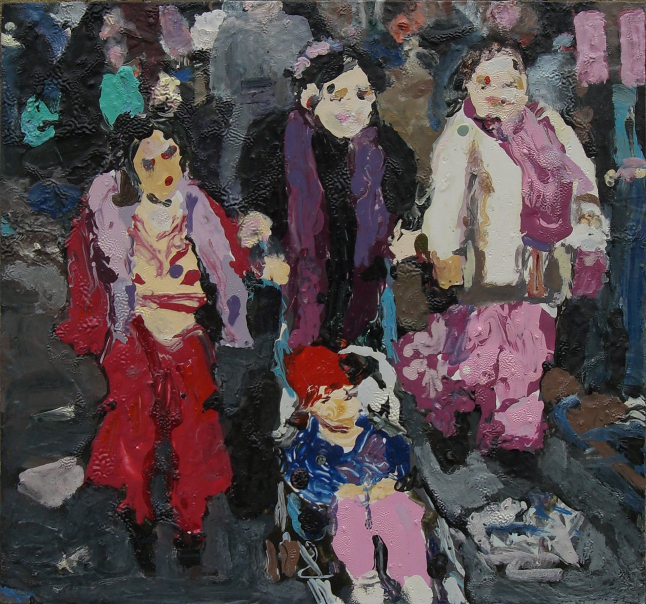 家庭购物》，2004 年（木板油画） 作者 特雷弗·伯吉斯
