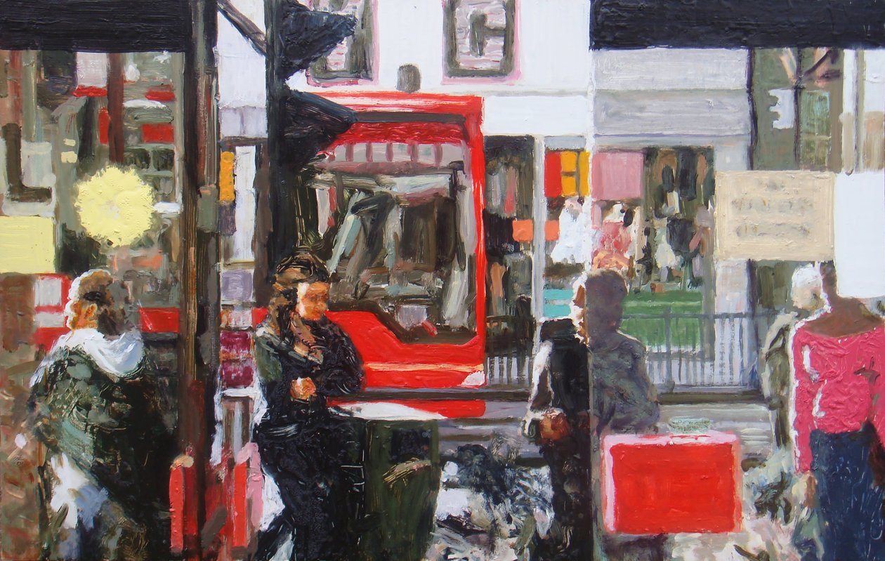 店门，2010 年（木板油画） 作者 特雷弗·伯吉斯