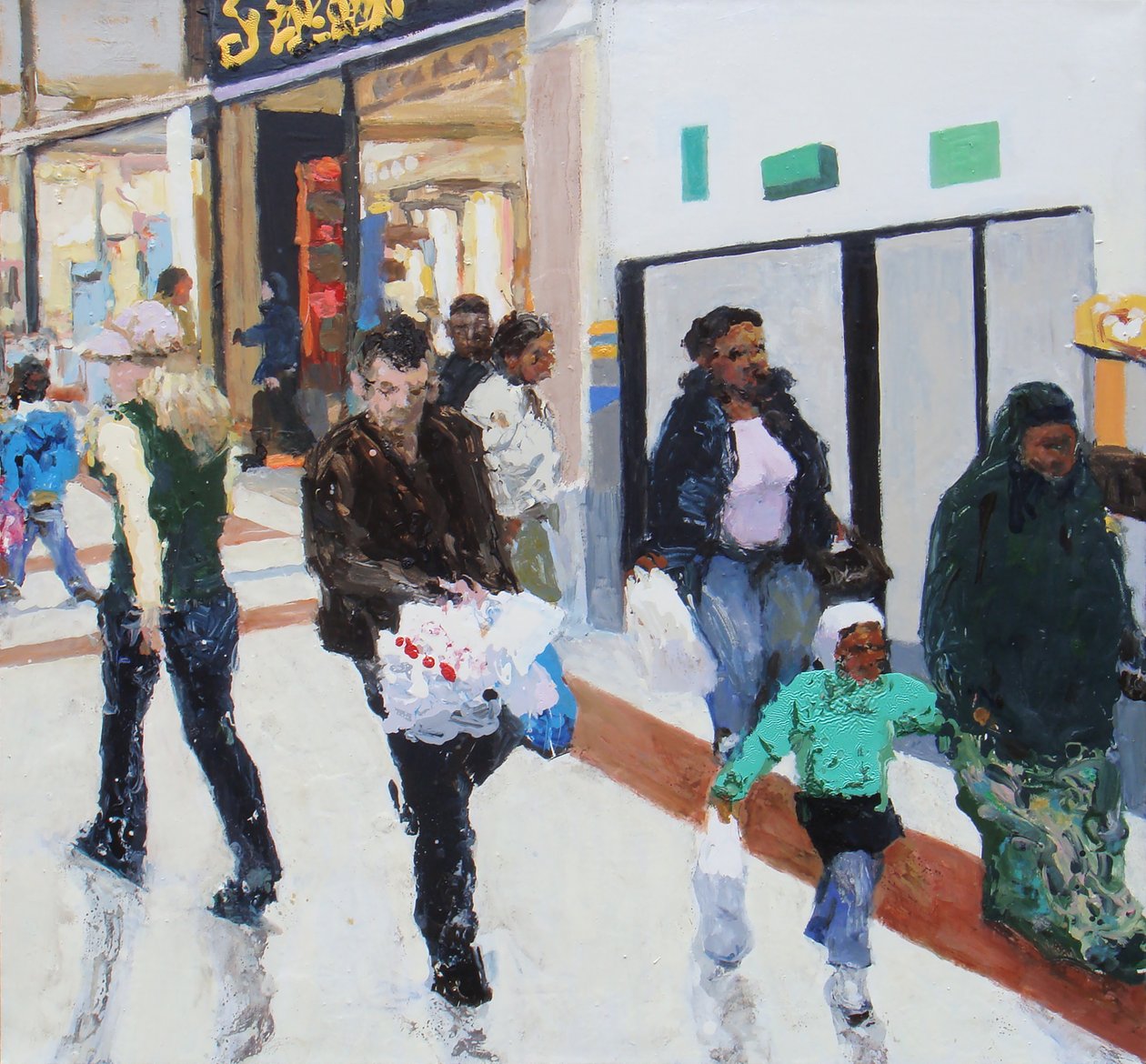 购物者 2》，2009 年（布面油画） 作者 特雷弗·伯吉斯