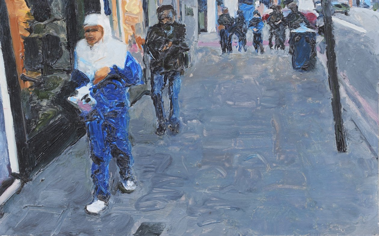 街景（伦敦德普福德），2018（木板油画） 作者 特雷弗·伯吉斯