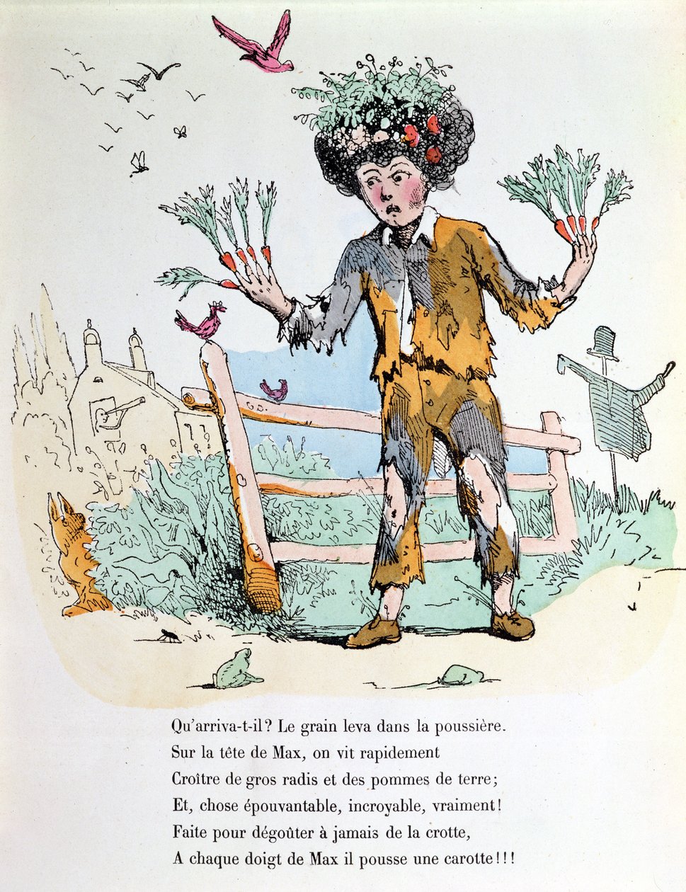 从未洗过的孩子，&39;Les Defauts Horribles&39;的插图，1862年 作者 修剪