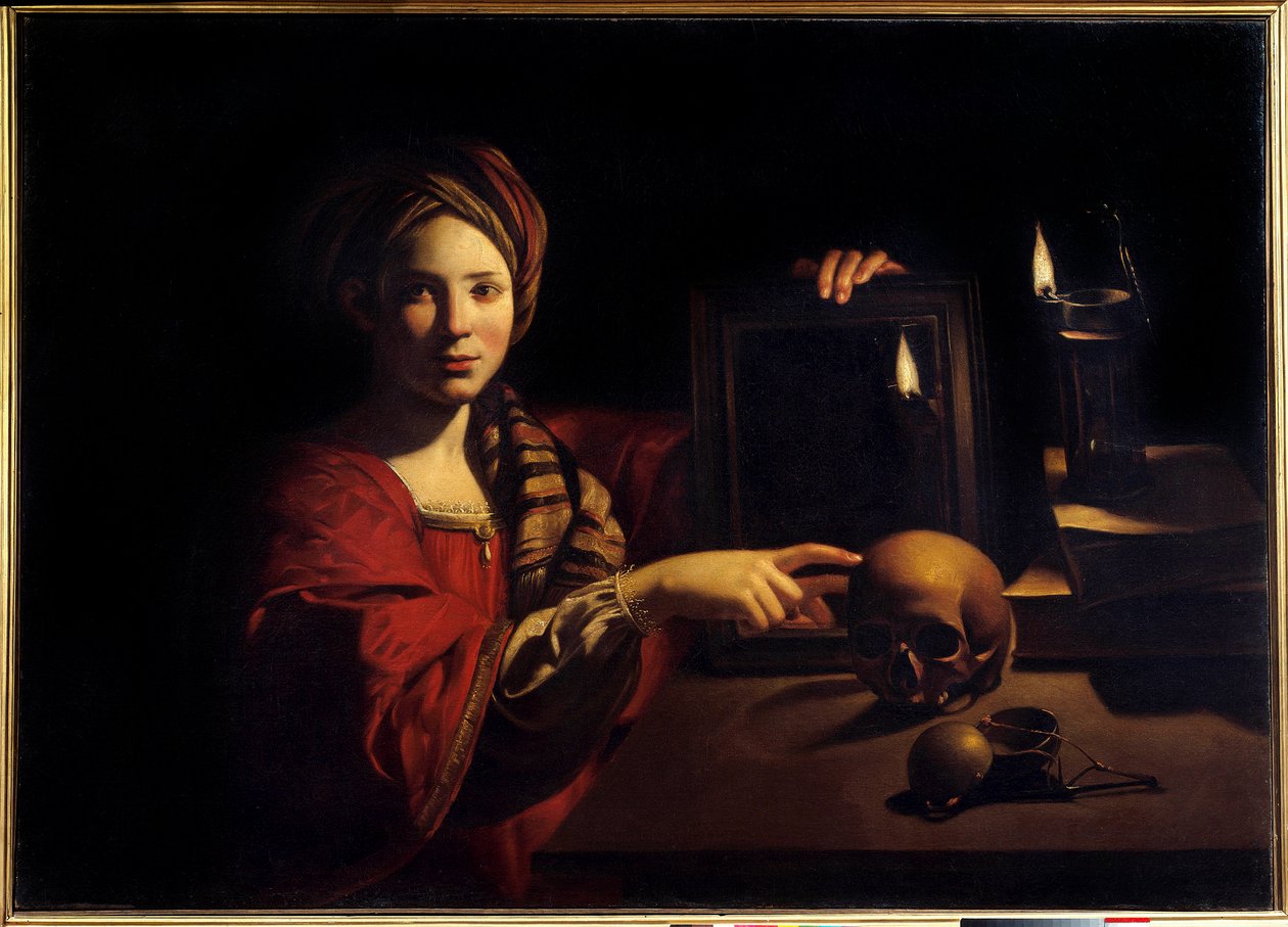 Trophime Bigot (1579-1650) 17 世纪的死亡或虚荣的寓言画。 罗马，国家博物馆 作者 奖杯
