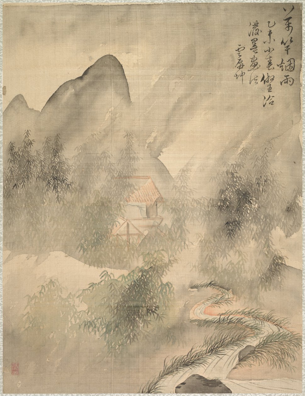 1847年的《迷雾笼罩的竹子》。 作者 椿金山