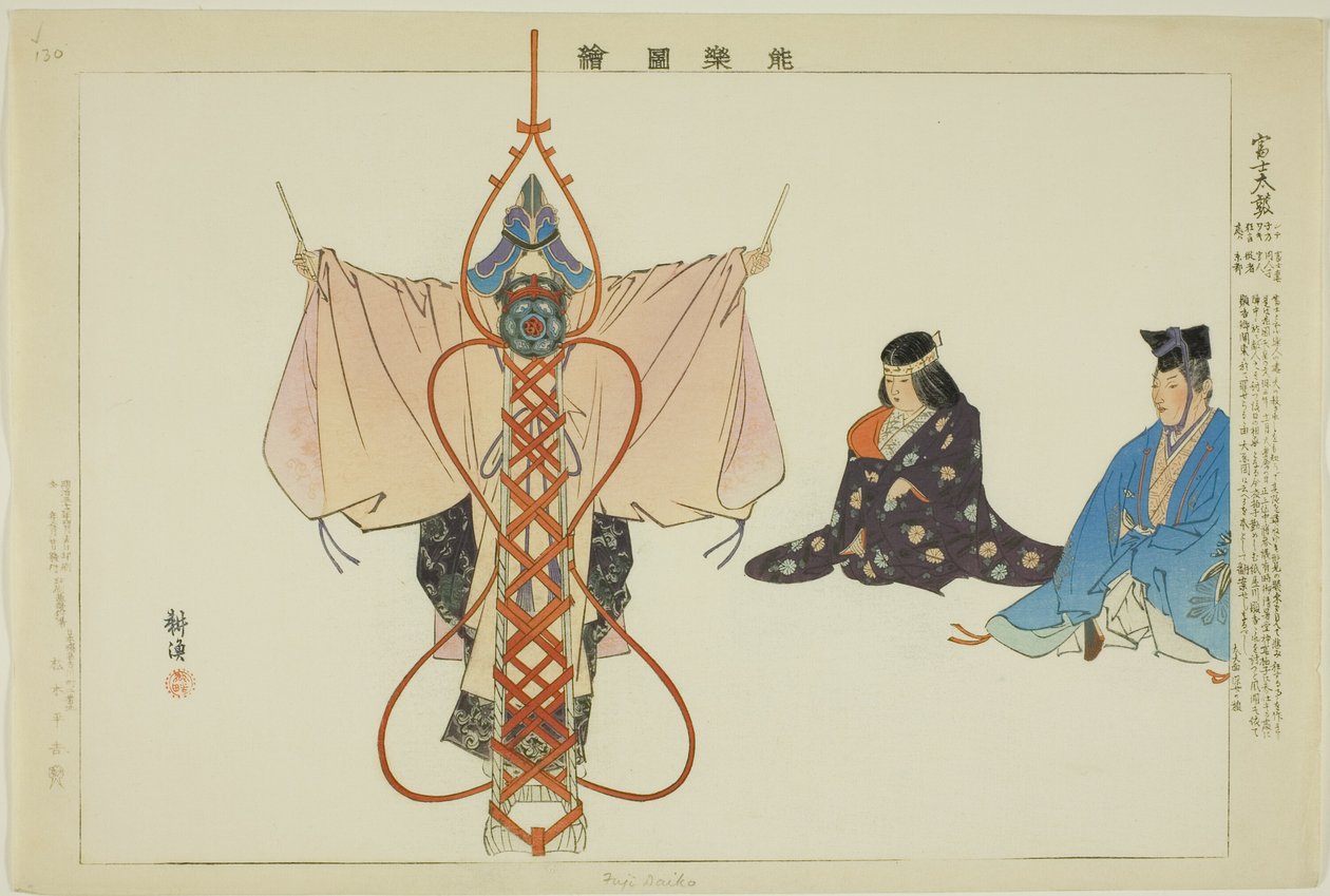 富士太鼓，选自 "没有表演的照片（Nogaku Zue）"系列 作者 月冈工业