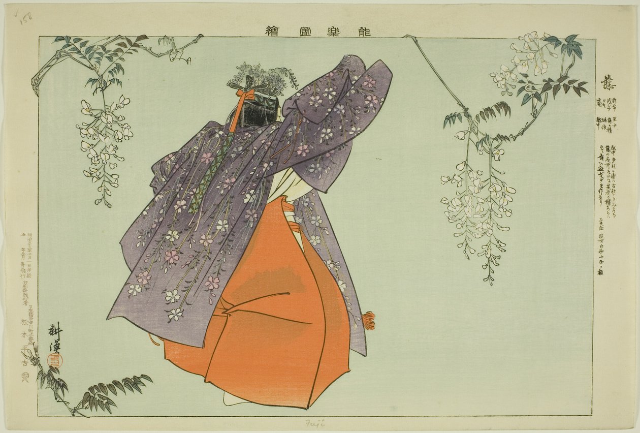 富士山，选自 "没有表演的照片（Nogaku Zue）"系列 作者 月冈工业