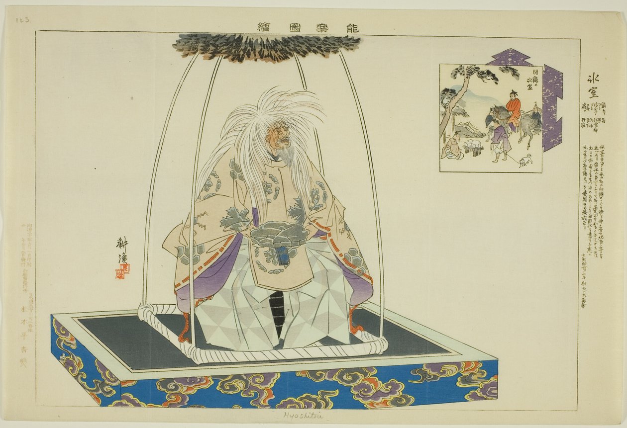 Hyoshitou，选自 "没有表演的照片（Nogaku Zue）"系列 作者 月冈工业