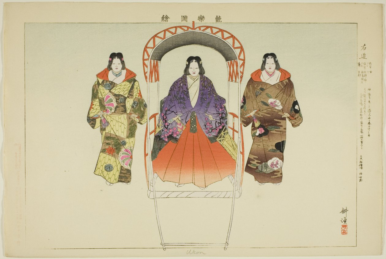 Ukon，选自 "没有表演的照片（Nogaku Zue）"系列 作者 月冈工业