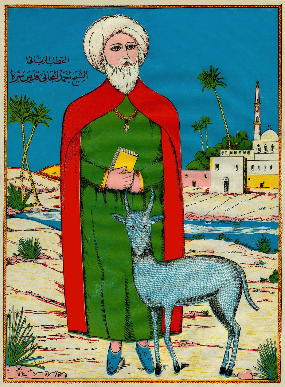 Sheikh Sidi Ahmed al-Tijani, founder of a Sunni jam factory Al-Tirania (Tijaniyya), in the 18th century. Popular imagery, Tunisia 作者 突尼斯学校