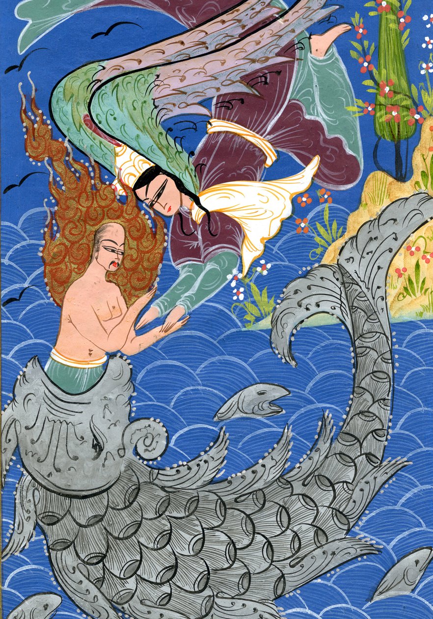Jonah and the giant fish (watercolour on paper) 作者 土耳其语学校