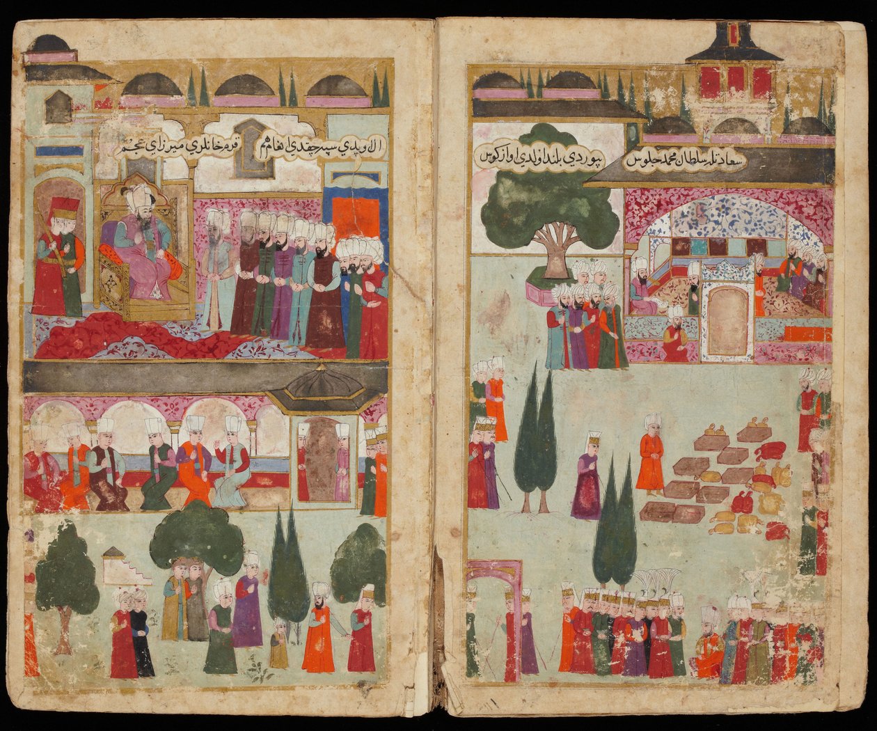 Le couronnement du sultan ottoman Mehmet III (1566-1603) au palais Topkapi, en 1595 - Mehmed III