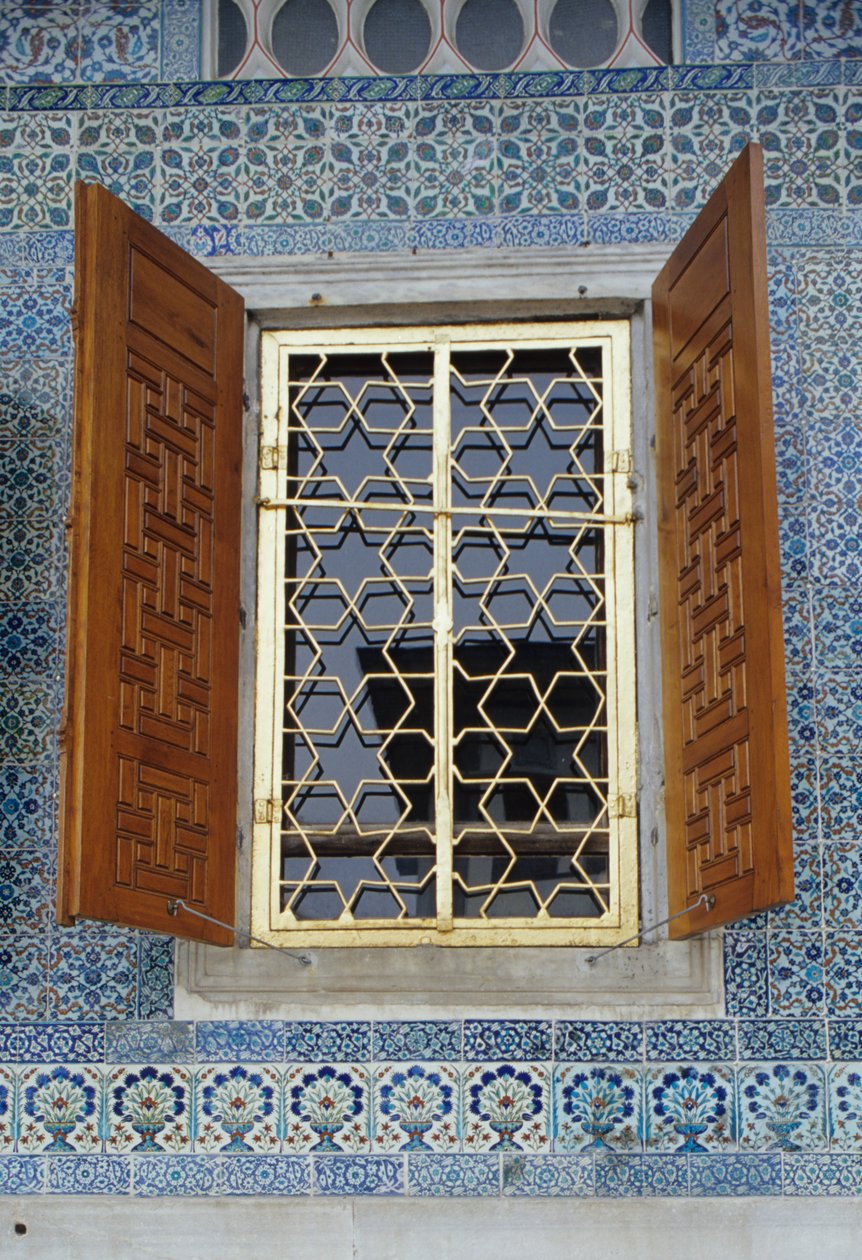 Circumcision Room外部的Tilework，建于1648年 作者 土耳其语学校