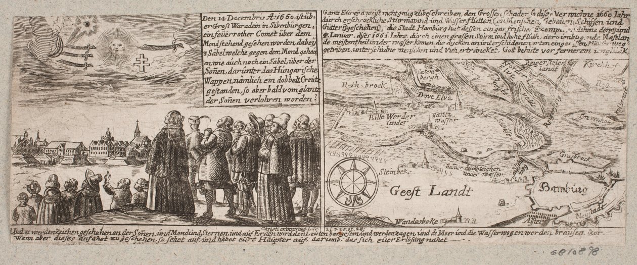 1660 年 12 月 14 日出现在特兰西瓦尼亚 Grossvardein 的彗星，以及 1661 年 1 月 4 日风暴潮期间汉堡附近的橡树地图 作者 致谢