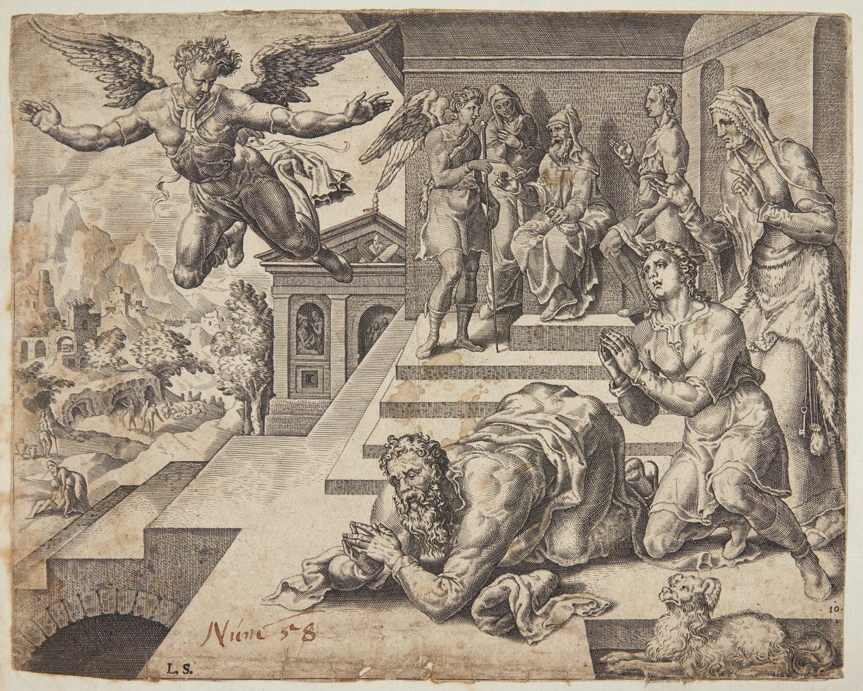 天使的离去 作者 Ubekendt 在 Maarten van Heemskerck 之后
