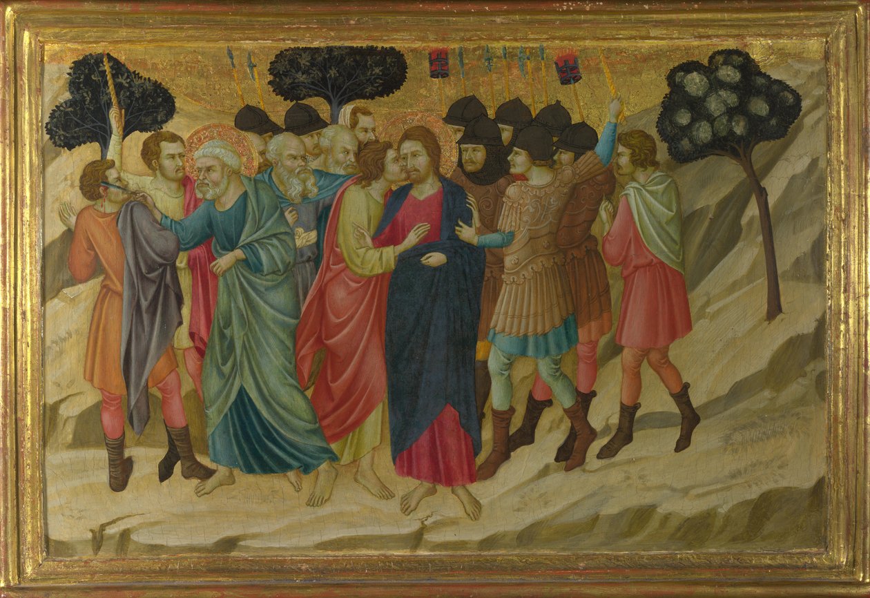 佛罗伦萨圣十字教堂的基督背叛c。 1324-1325 作者 Ugolino di Nerio