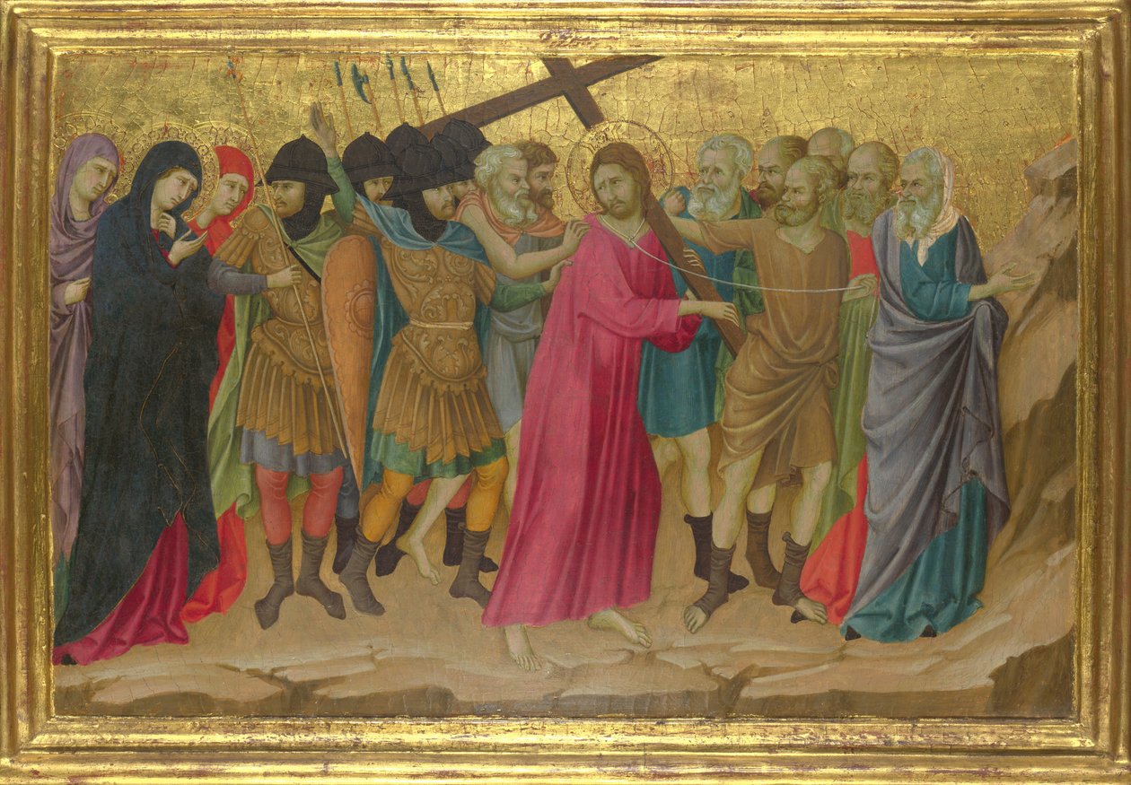 从佛罗伦萨圣十字教堂走到丝毫的方式c。 1324-1325 作者 Ugolino di Nerio