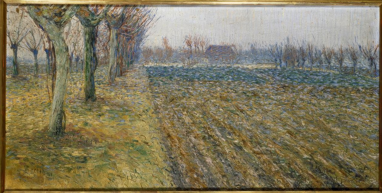 帕多瓦附近的风景 作者 翁贝托·博西奥尼（Umberto Boccioni）