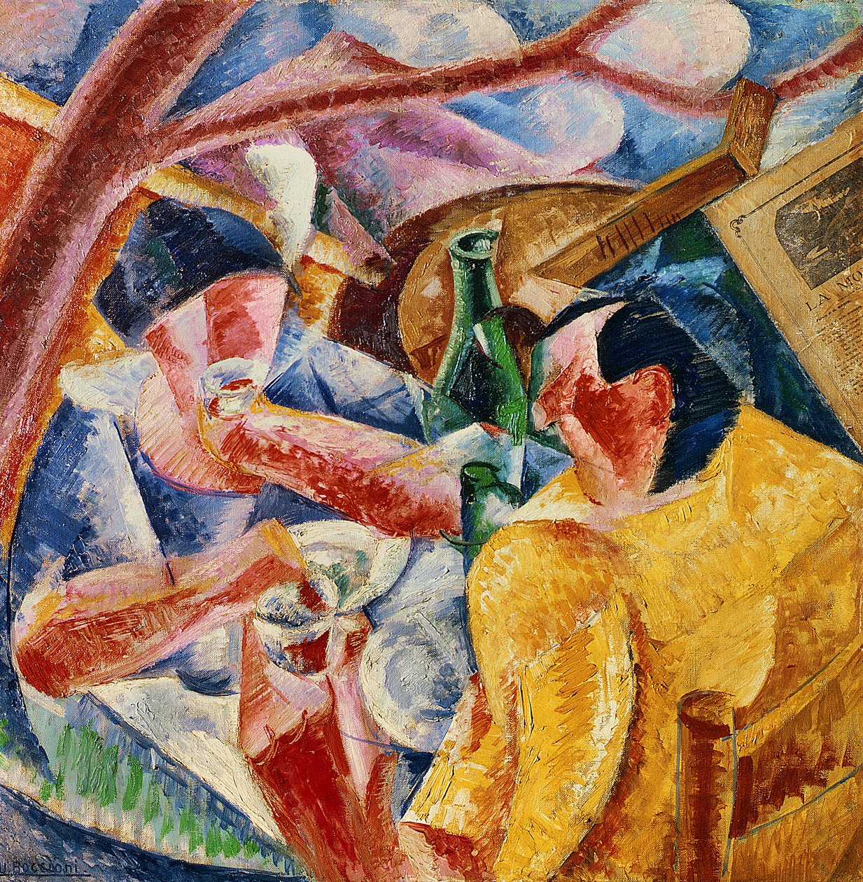 1914年在那不勒斯的Pergola或Pergola下 作者 翁贝托·博西奥尼（Umberto Boccioni）