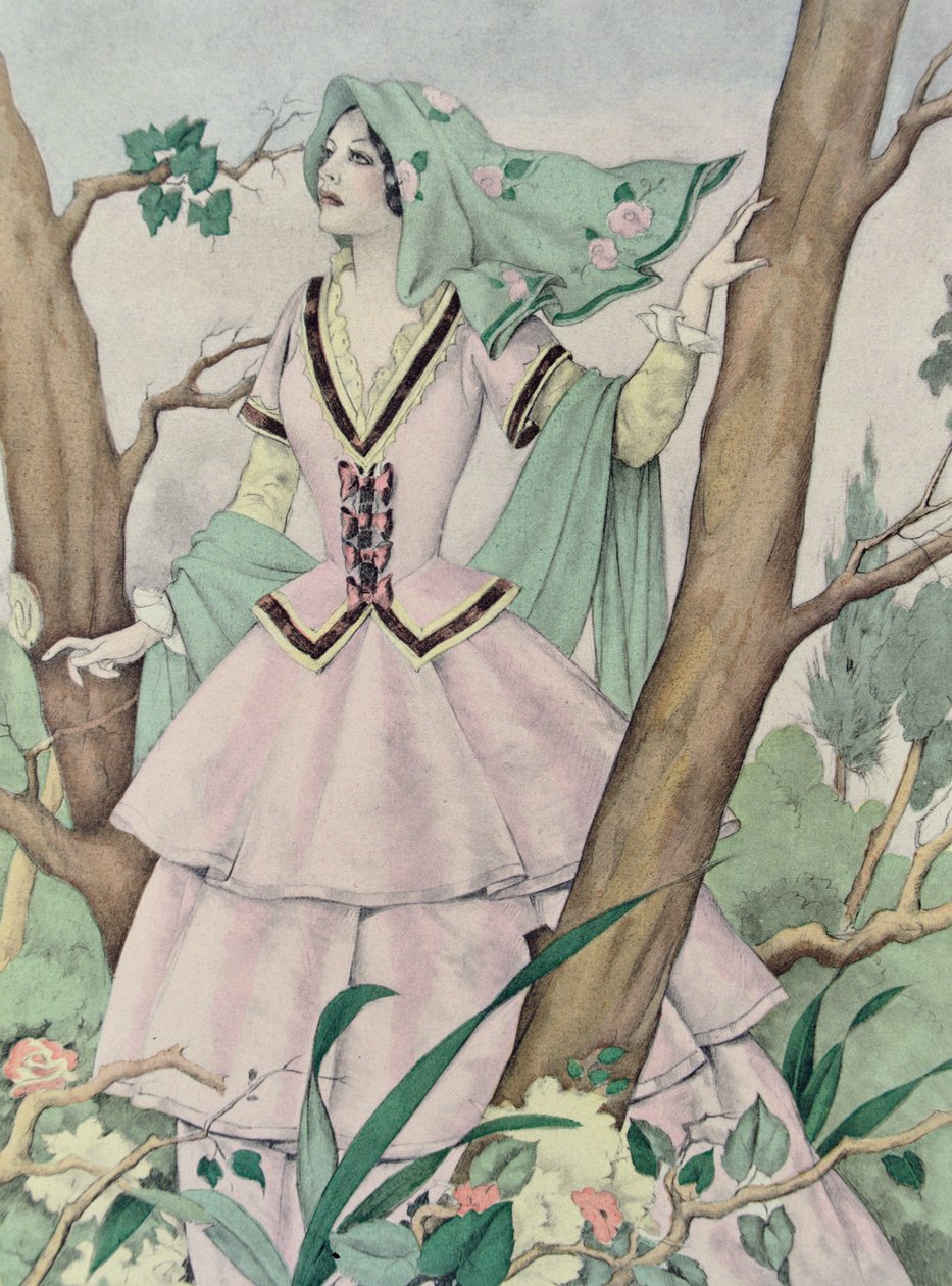 古斯塔夫·福楼拜（Gustave Flaubert，1821-80 年）为《包法利夫人》绘制的插图，由 Gibert Jeune 出版 作者 翁贝托（后）布鲁内莱斯基