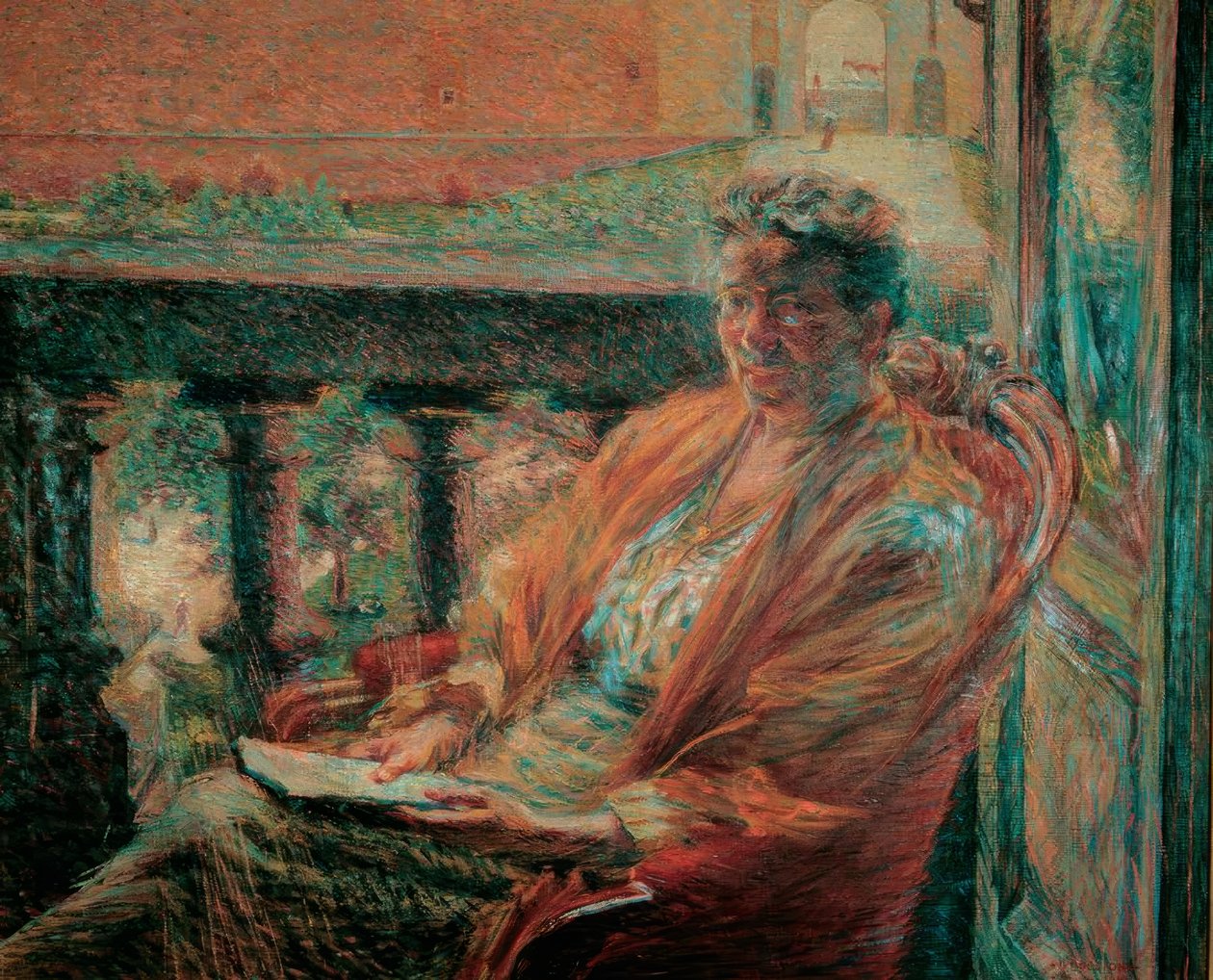 夸克夫人的肖像 作者 翁贝托·博西奥尼（Umberto Boccioni）