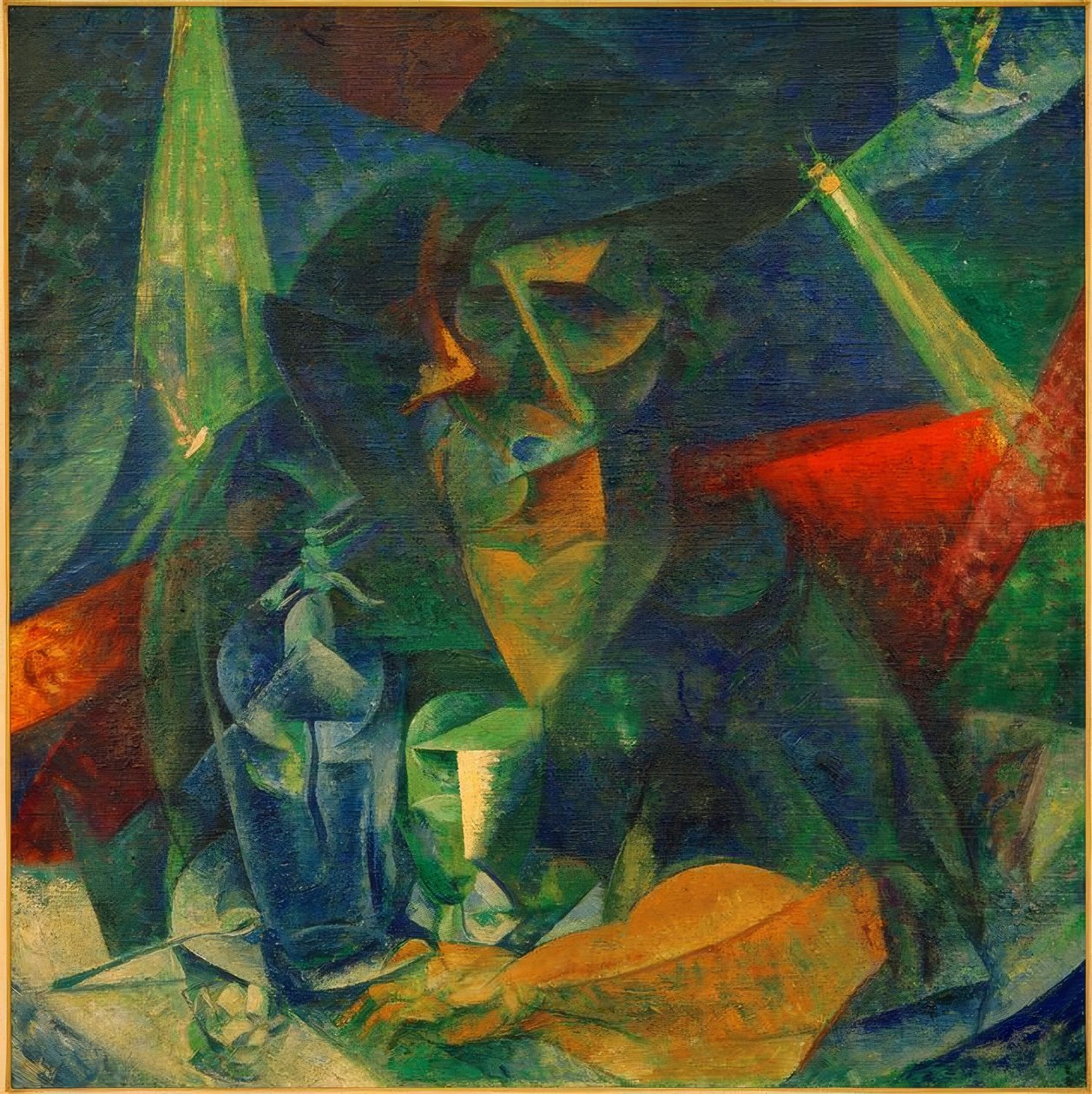 Donna alcaffè（桌上的女性形象分解） 作者 翁贝托·博西奥尼（Umberto Boccioni）