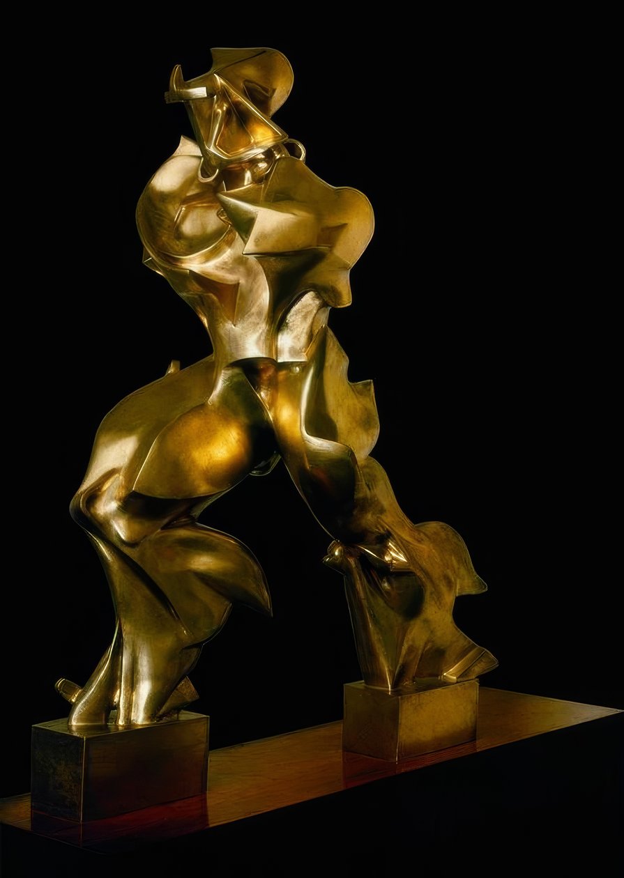 空间连续性的独特形式 作者 翁贝托·博西奥尼（Umberto Boccioni）