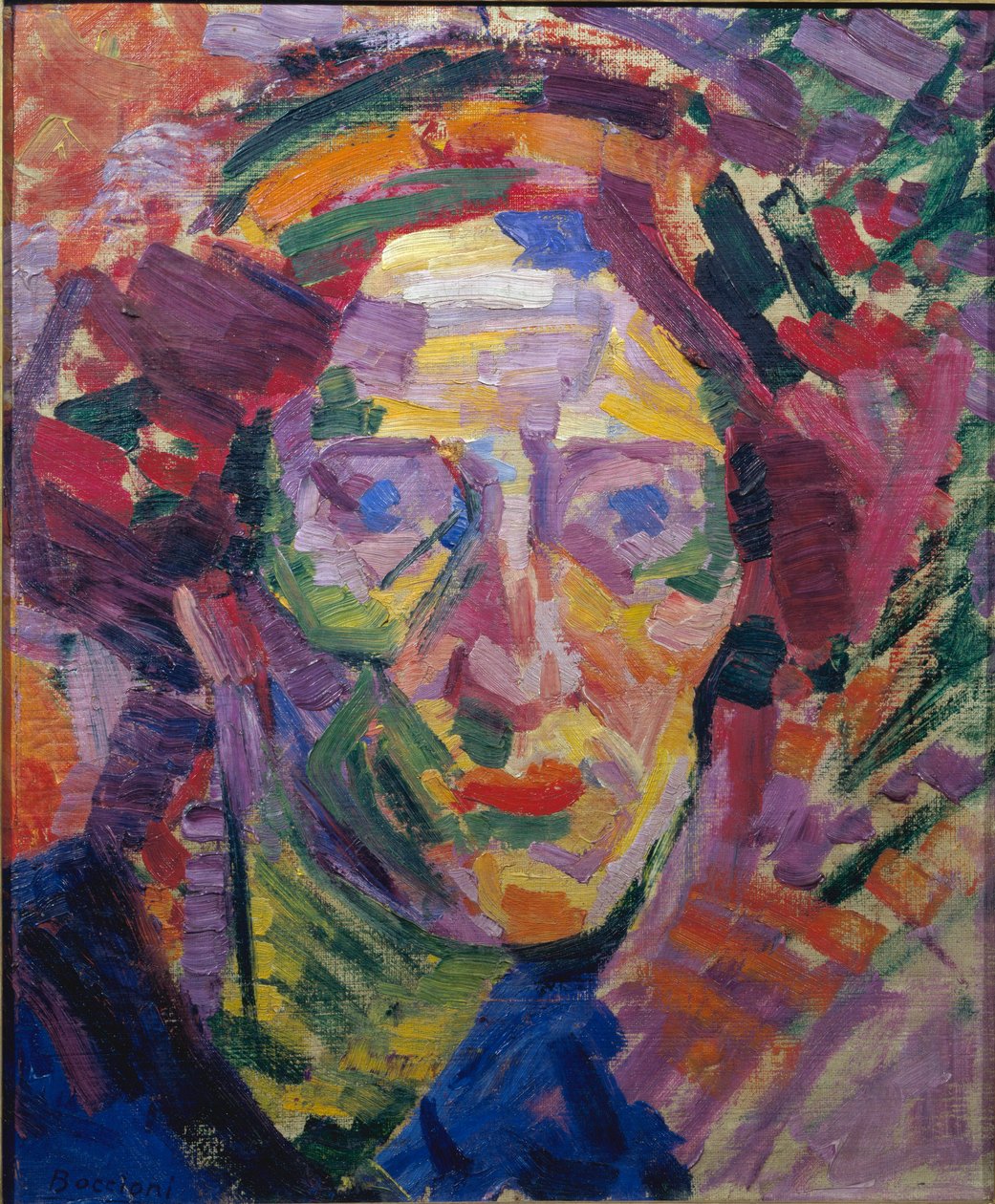 Futurism: “” Portrait of Woman” or “” Portrait of Countess Casanova”” Painting by Umberto Boccioni (1882-1916) 作者 翁贝托·博西奥尼（Umberto Boccioni）