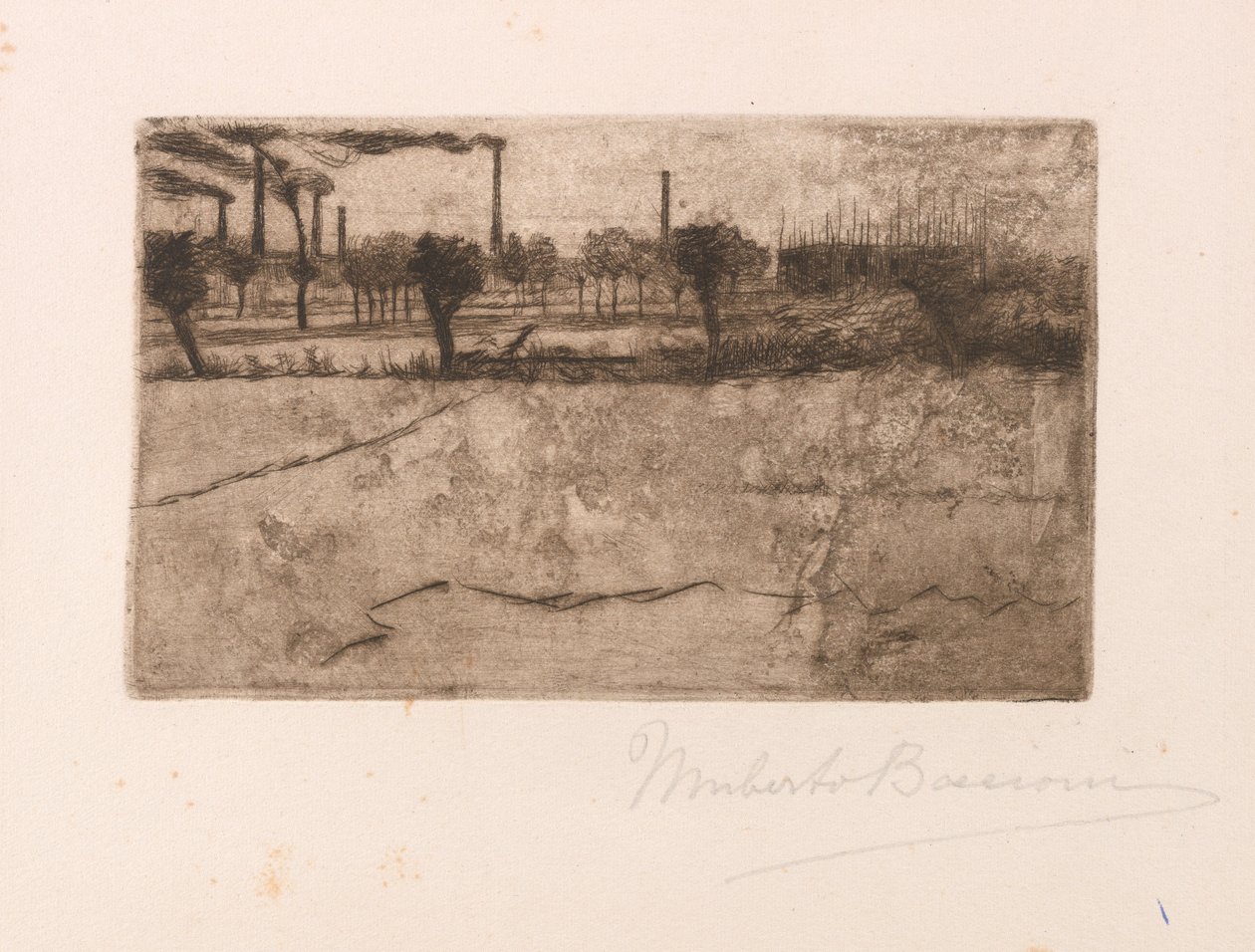 工业植物景观 作者 翁贝托·博西奥尼（Umberto Boccioni）