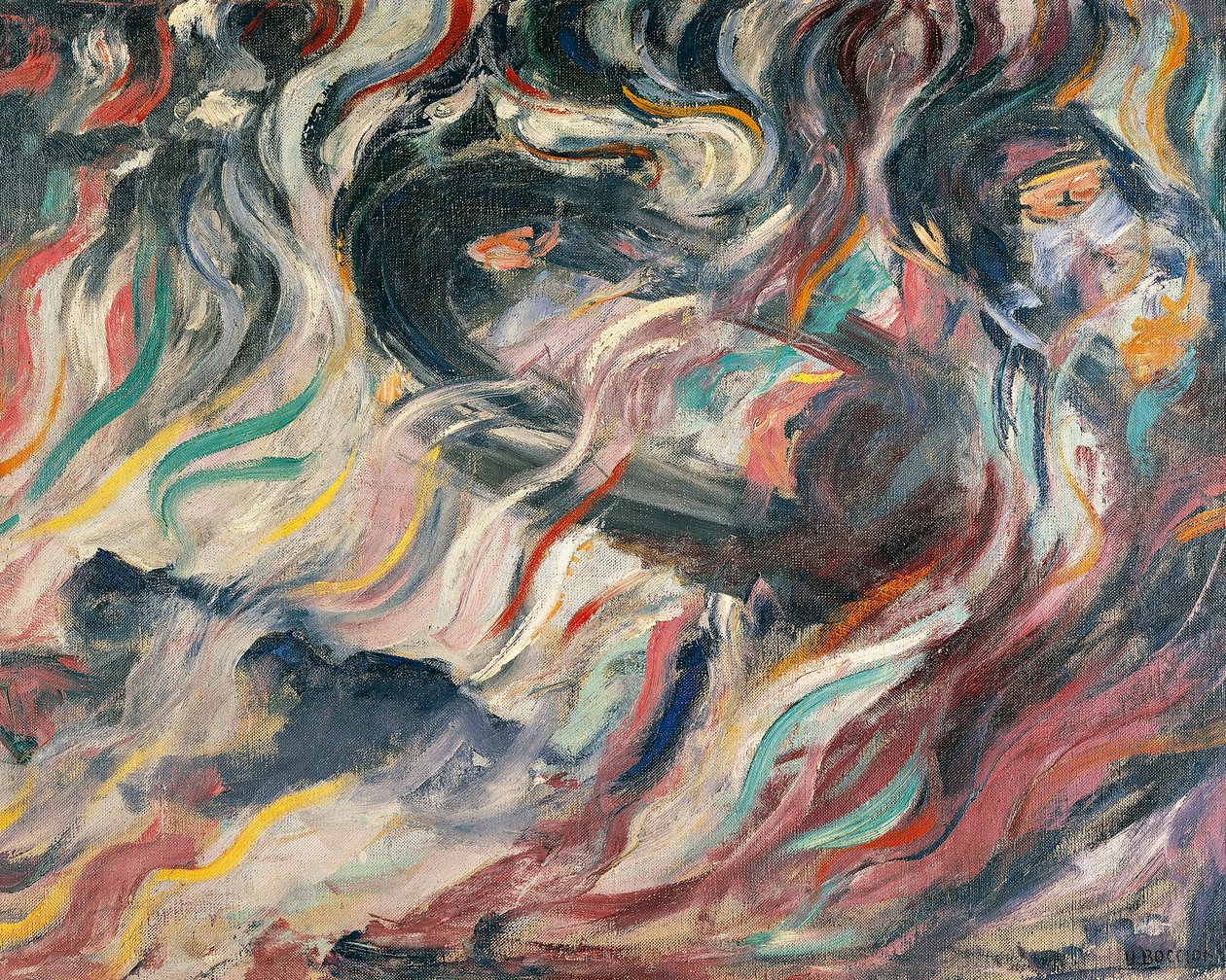 心情：再见，翁贝托·博乔尼 (1882-1916)，细节 作者 翁贝托·博西奥尼（Umberto Boccioni）