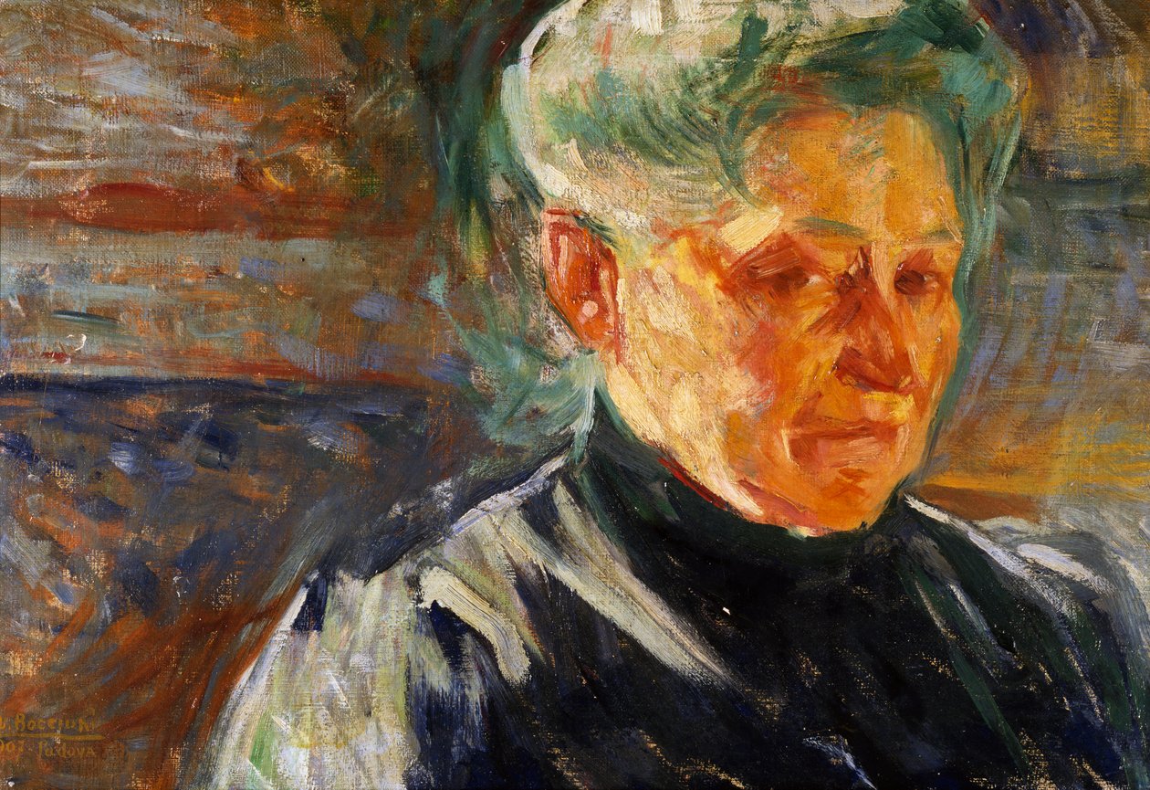 母亲的肖像 作者 翁贝托·博西奥尼（Umberto Boccioni）