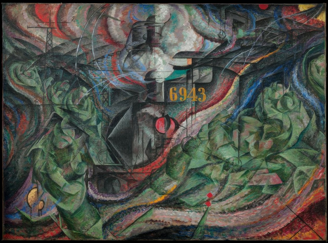 灵魂国II-告别 作者 翁贝托·博西奥尼（Umberto Boccioni）