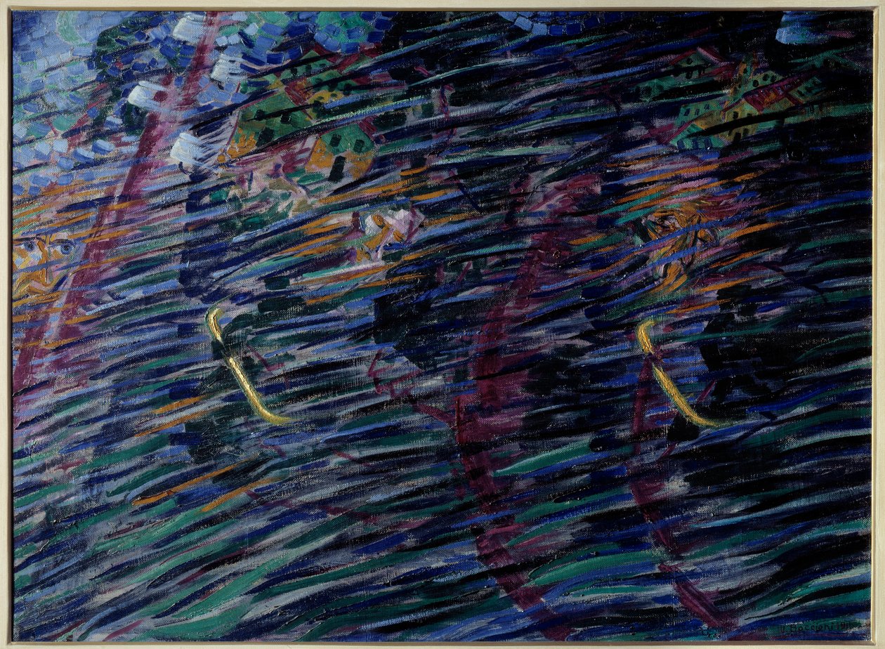 灵魂状态：那些离开的人 翁贝托-博乔尼（1882-1916）的绘画作品 1911年米兰，布雷拉皮纳库斯博物馆 作者 翁贝托·博西奥尼（Umberto Boccioni）