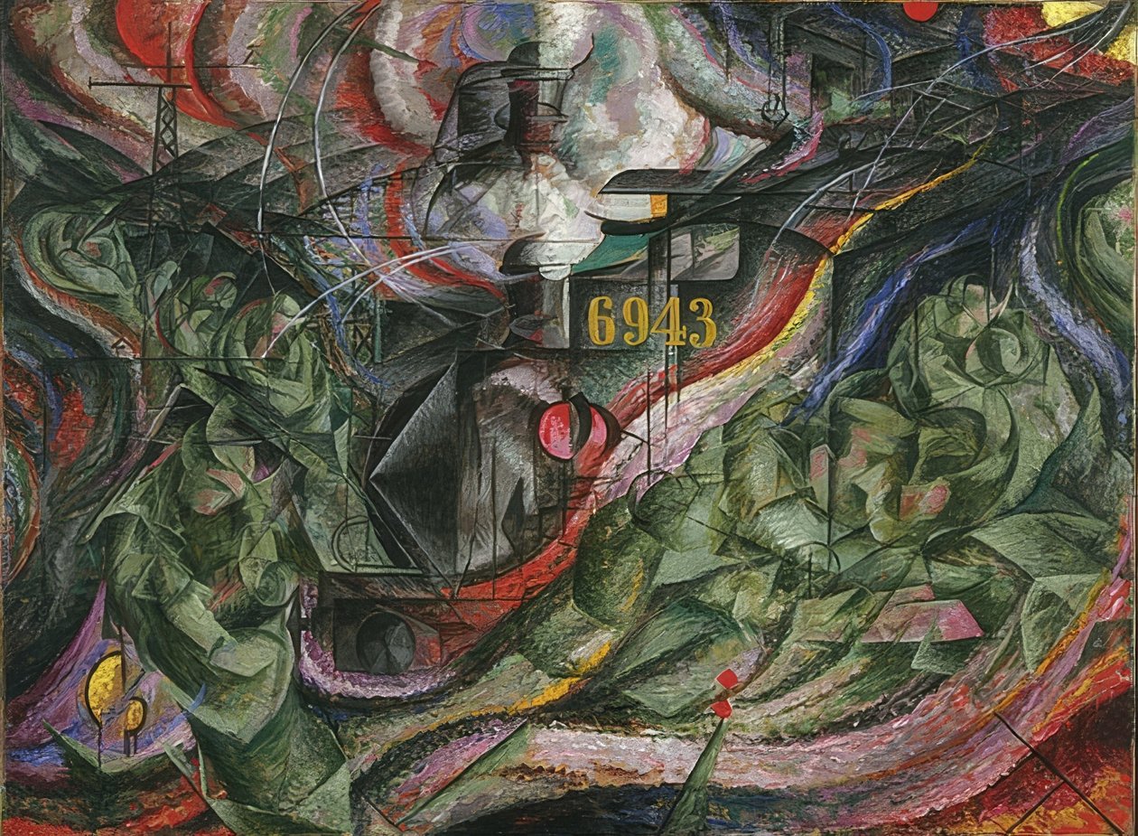 心态一：告别。 1911年 作者 翁贝托·博西奥尼（Umberto Boccioni）