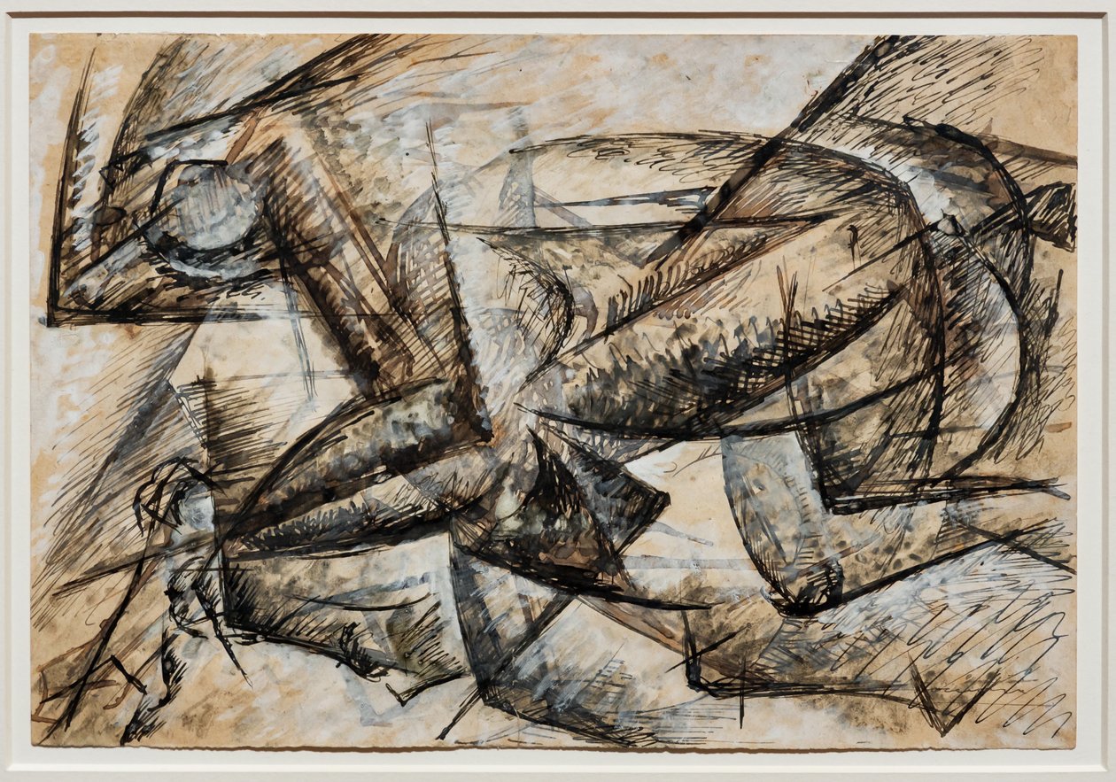 骑自行车者的活力研究 作者 翁贝托·博西奥尼（Umberto Boccioni）