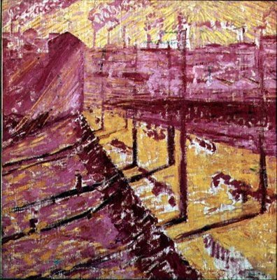 米兰郊区 作者 翁贝托·博西奥尼（Umberto Boccioni）