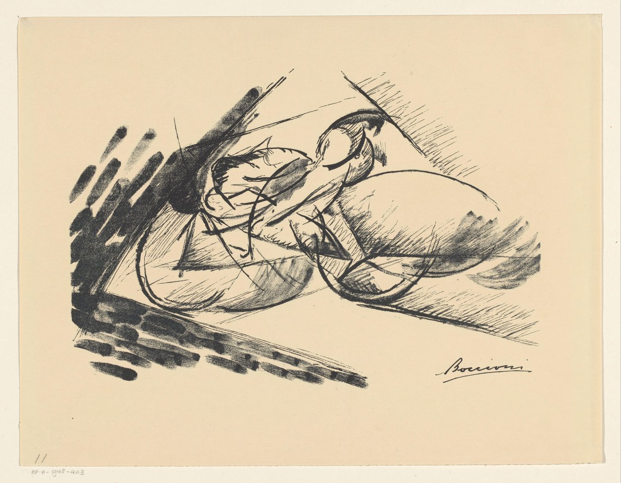 无题（速度） 作者 翁贝托·博西奥尼（Umberto Boccioni）