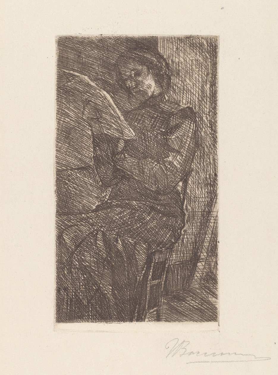 女性阅读 作者 翁贝托·博西奥尼（Umberto Boccioni）