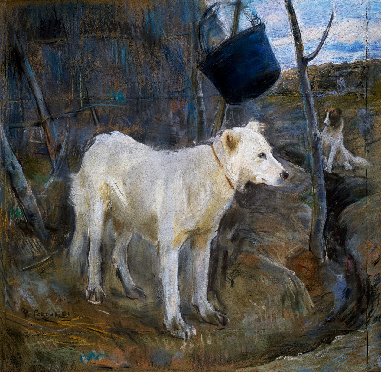 普罗科洛卫兵，翁贝托·科罗马尔迪（Umberto Coromaldi，1870-1948 年）的画作。 意大利 作者 翁贝托·科罗马尔迪（Umberto Coromaldi）