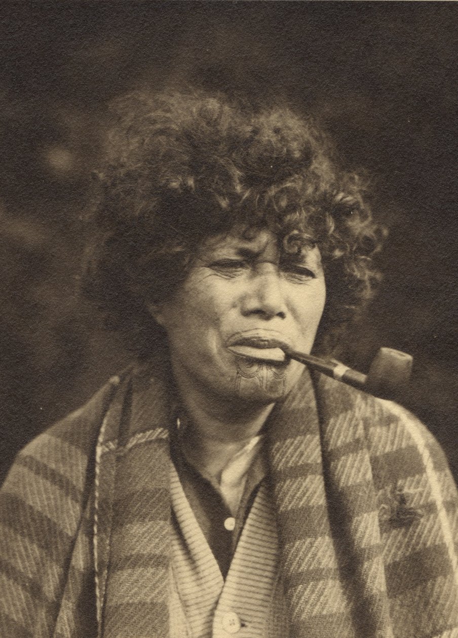 毛利人性格研究，c.1927（银明胶印刷） 作者 尤娜·加利克