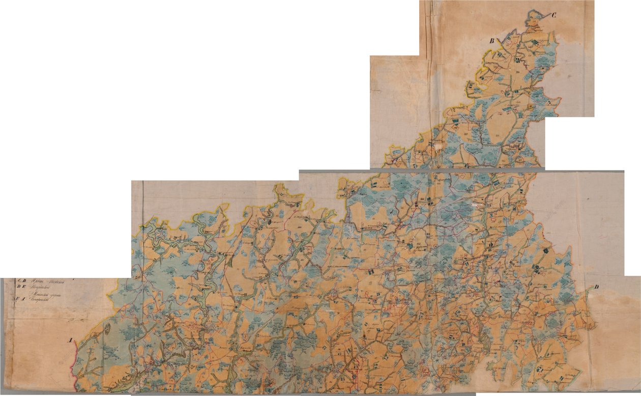 Kirzhachskiy Uyezd地图（PGM 1 versts）1780  -  1790 作者 未知未知