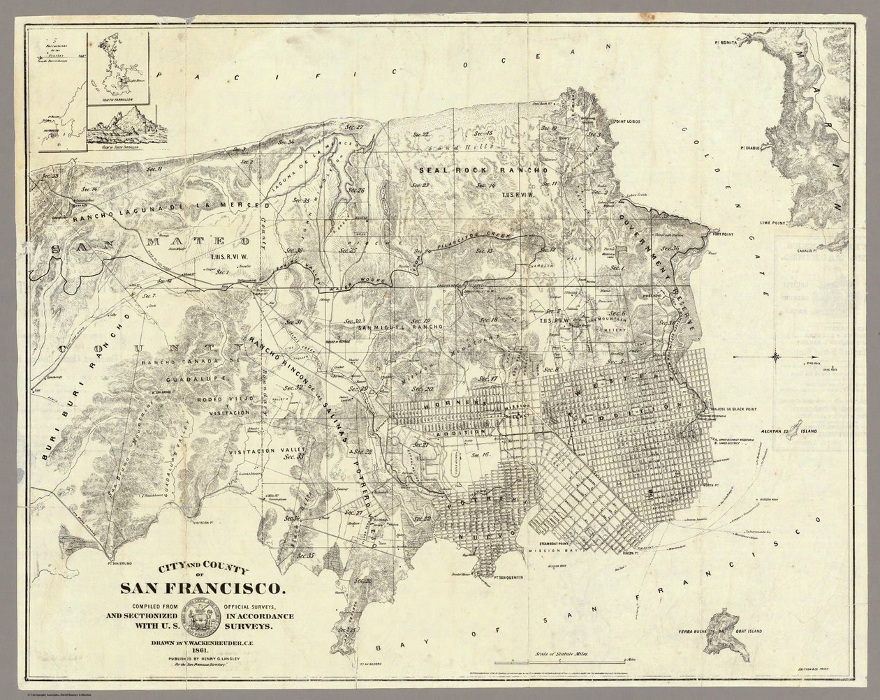 旧金山市 -  1861年 作者 未知未知