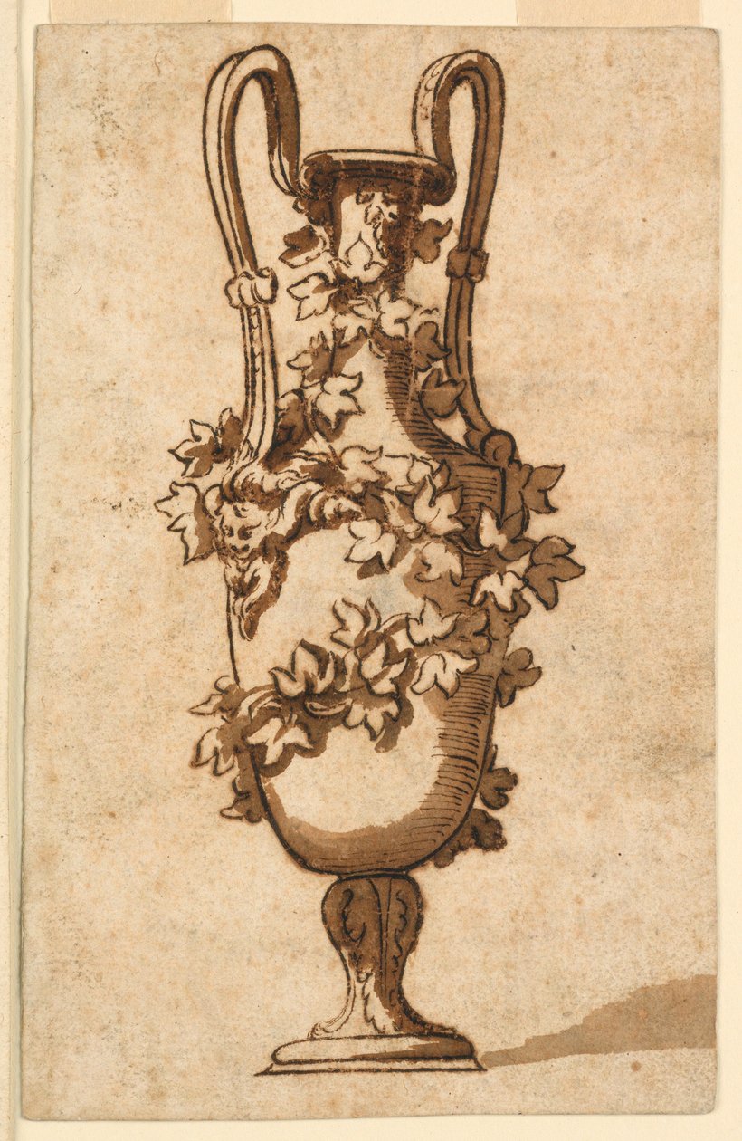 绘画，设计装饰花瓶，1750-1800 作者 未知未知