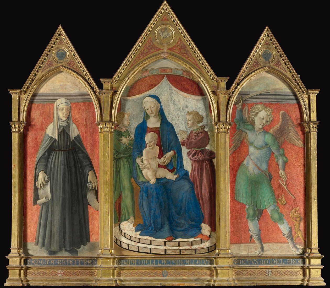 Pratovecchio大师，与Maestà，Santa Brigida和San Michele三联画 作者 未知未知