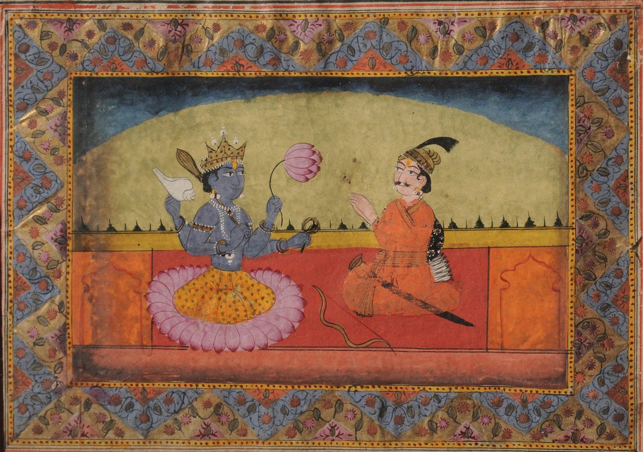 Raja Parikshit坐在Vishnu面前 作者 未知未知
