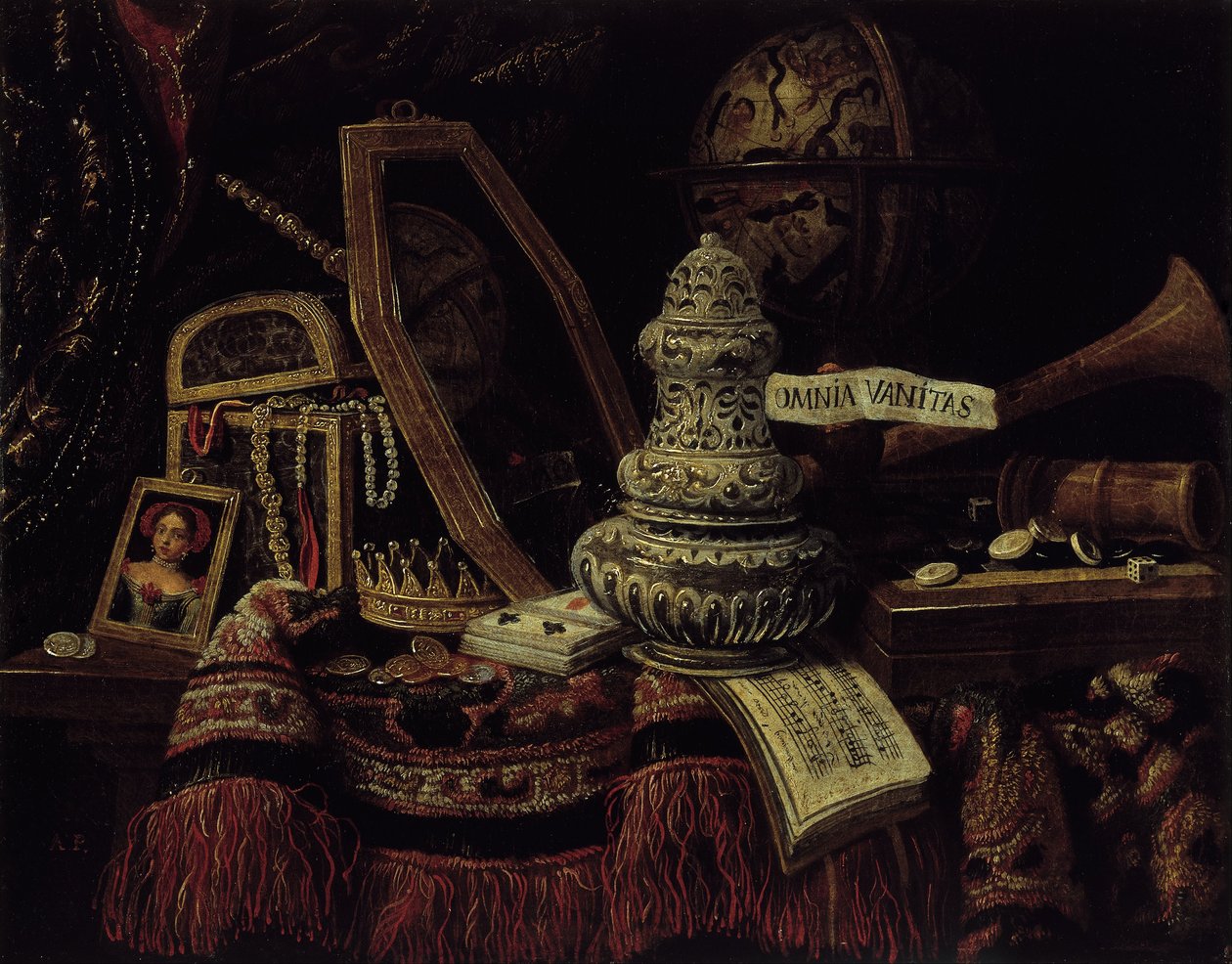 匿名法国画家 -  Vanitas 作者 未知未知