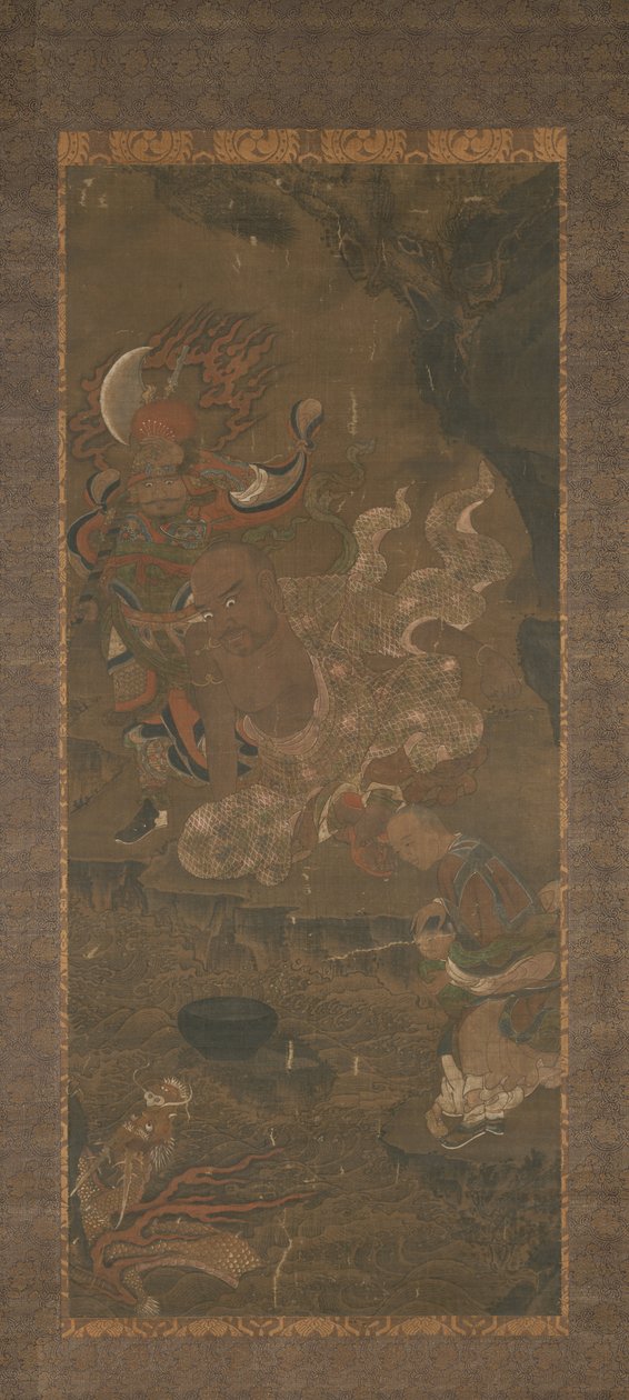 罗汉驯服龙 作者 未知未知