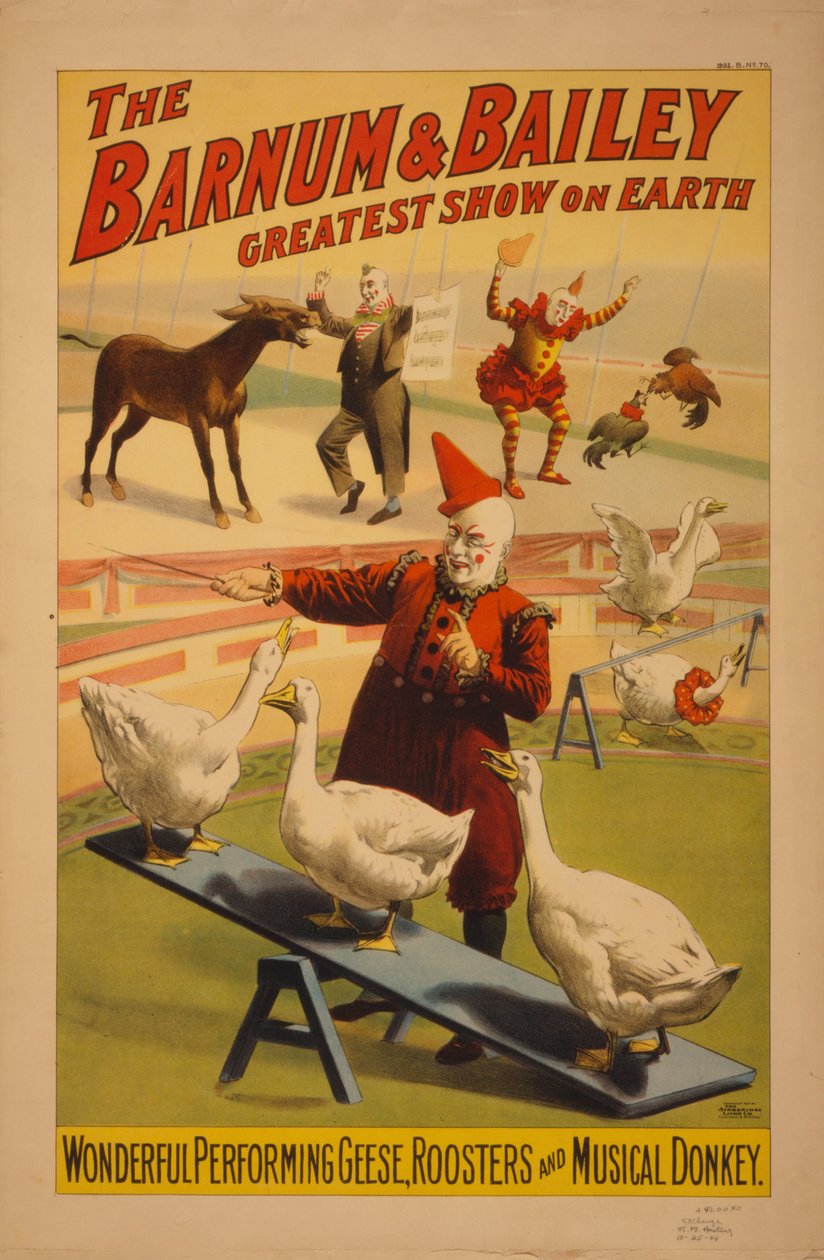 Barnum和Bailey Circus海报，c.1900（chromolithograph） 作者 未知未知