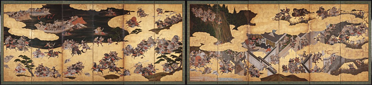 来自海克的故事（Heike Monogatari）的战斗场面 作者 未知未知