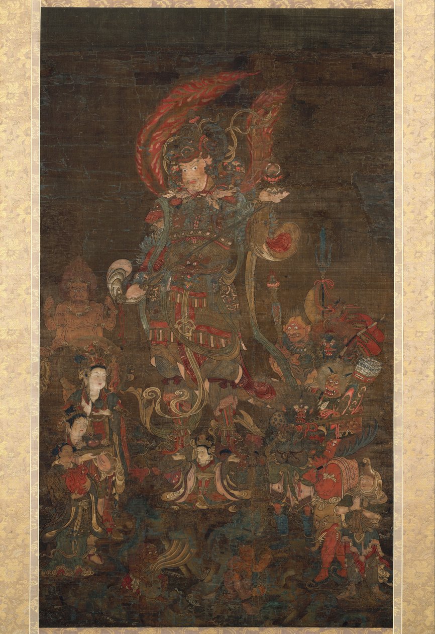 Bishamonten，北方的守护者，带着他的随从 作者 未知未知