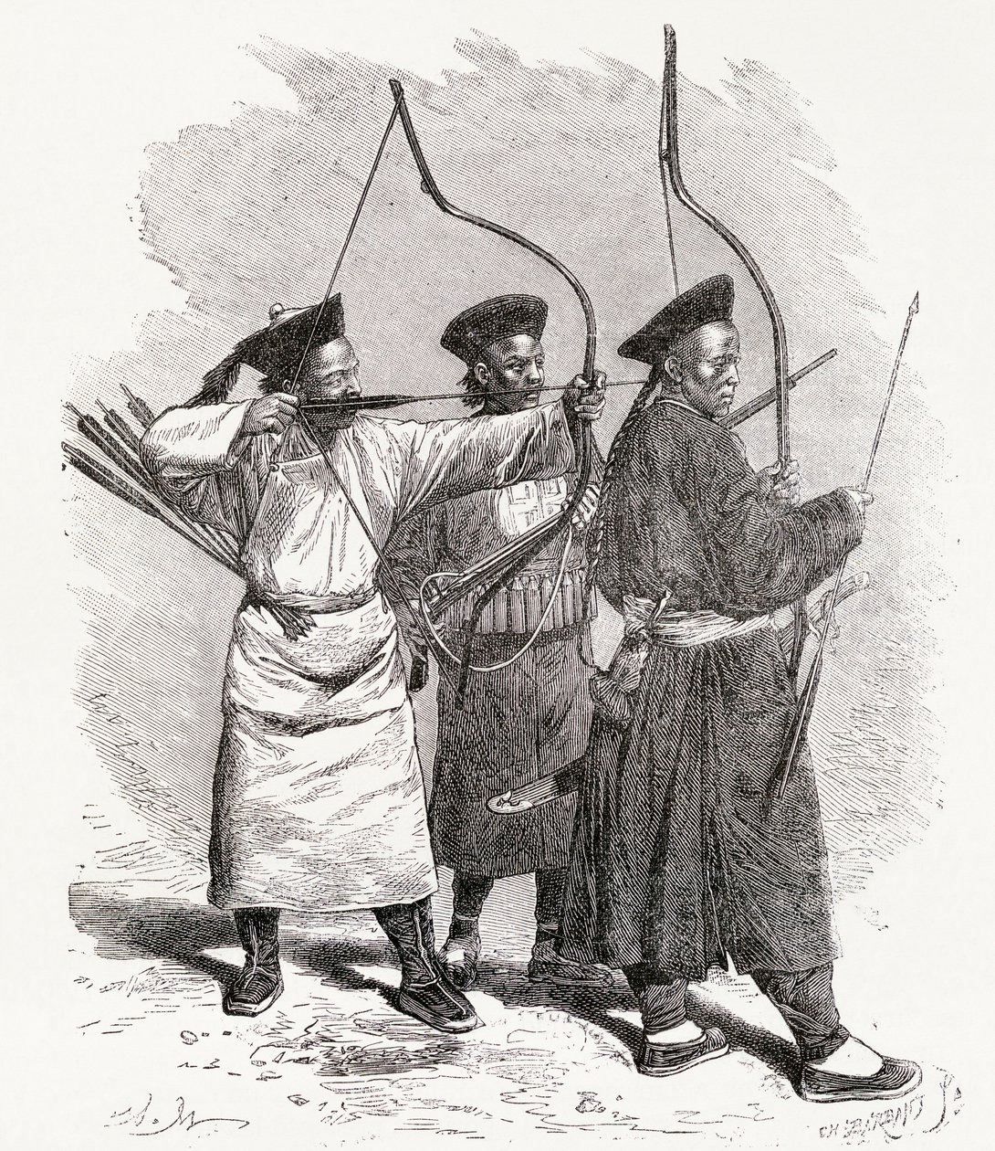 中国弓箭手，1878年 作者 未知未知