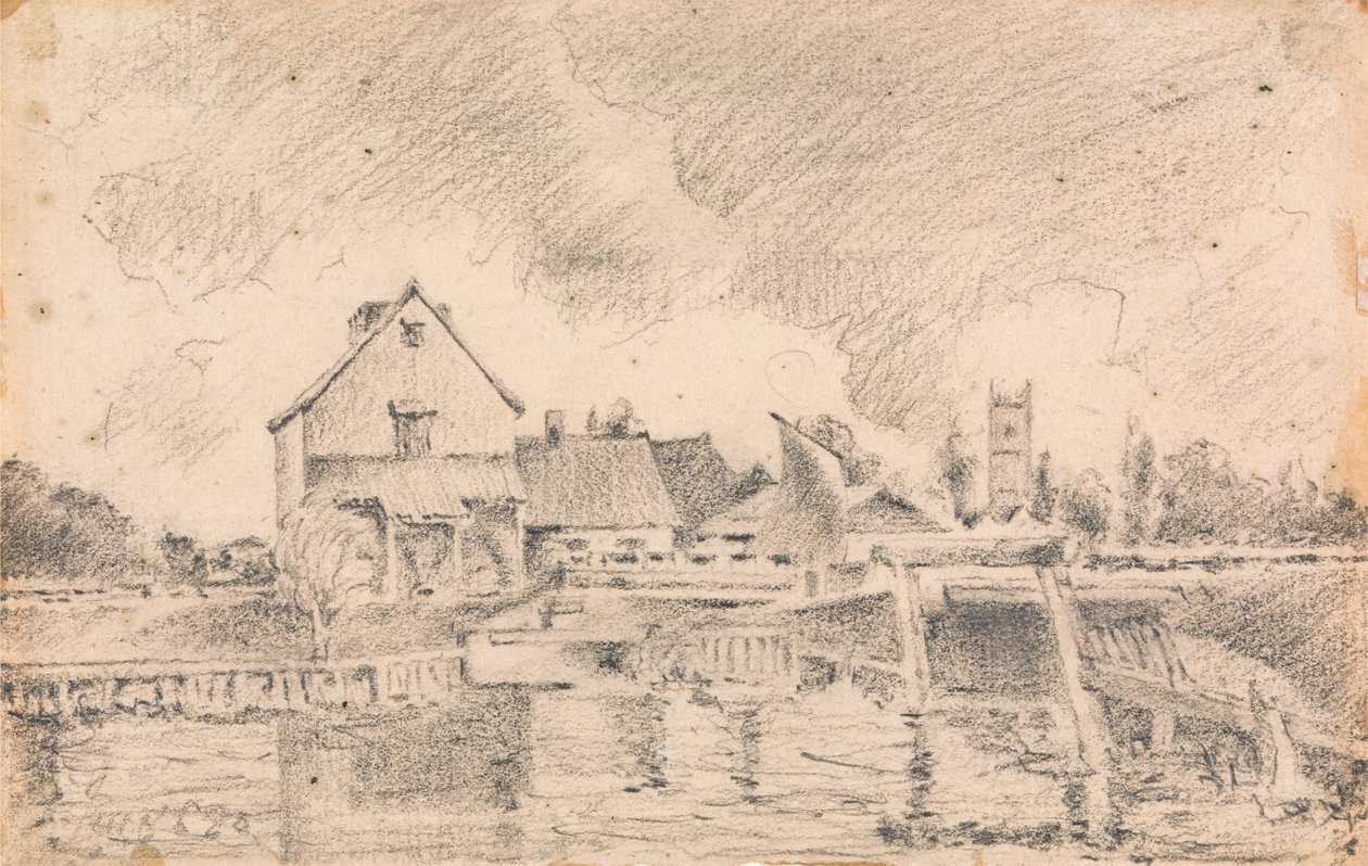 Constables绘画，Dedham Lock和Mill的复制品 作者 未知未知